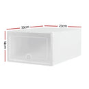 📦Shoe Rack Storage Cabinet Shoe Box 24 Stackable Plastic Cube White