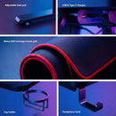 📦Electric Gaming Desk RGB Sit Stand Height Adjustable Table Black