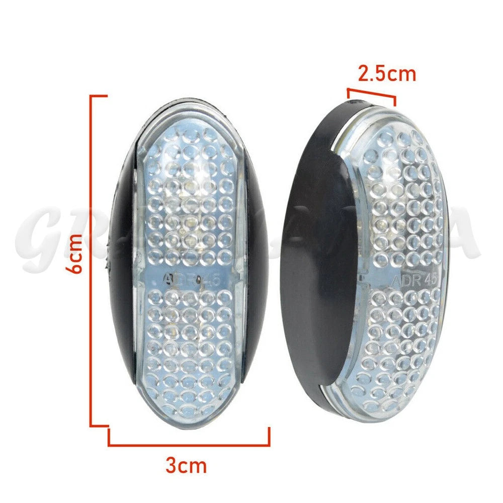 10X Red Amber LED Clearance Lights Side Marker Lamp Trailer Truck Caravan Lorry