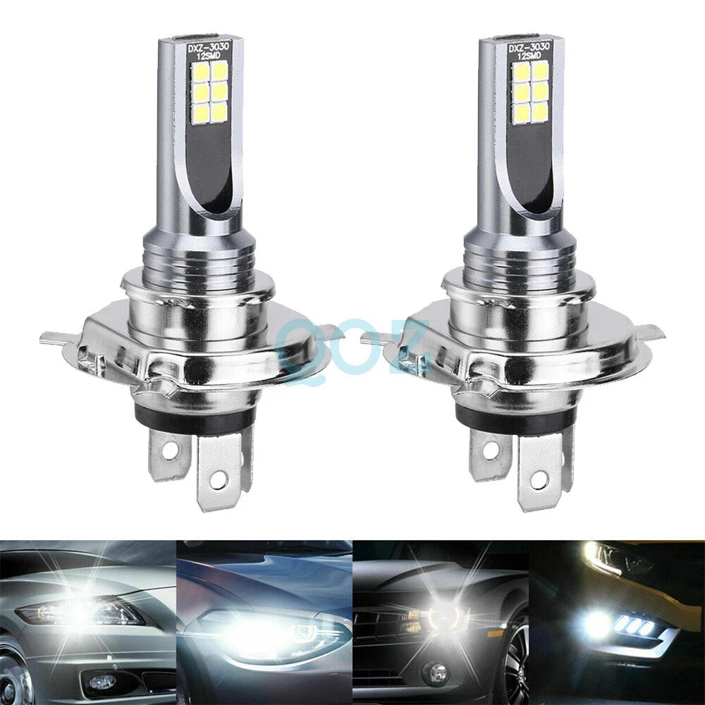 2x H4 LED Headlight Bulbs Kit Lamp Car 6500K Globes High Low Beam 14000LM