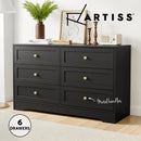 📦6 Chest of Drawers Tallboy Cabinet - LEIF Black