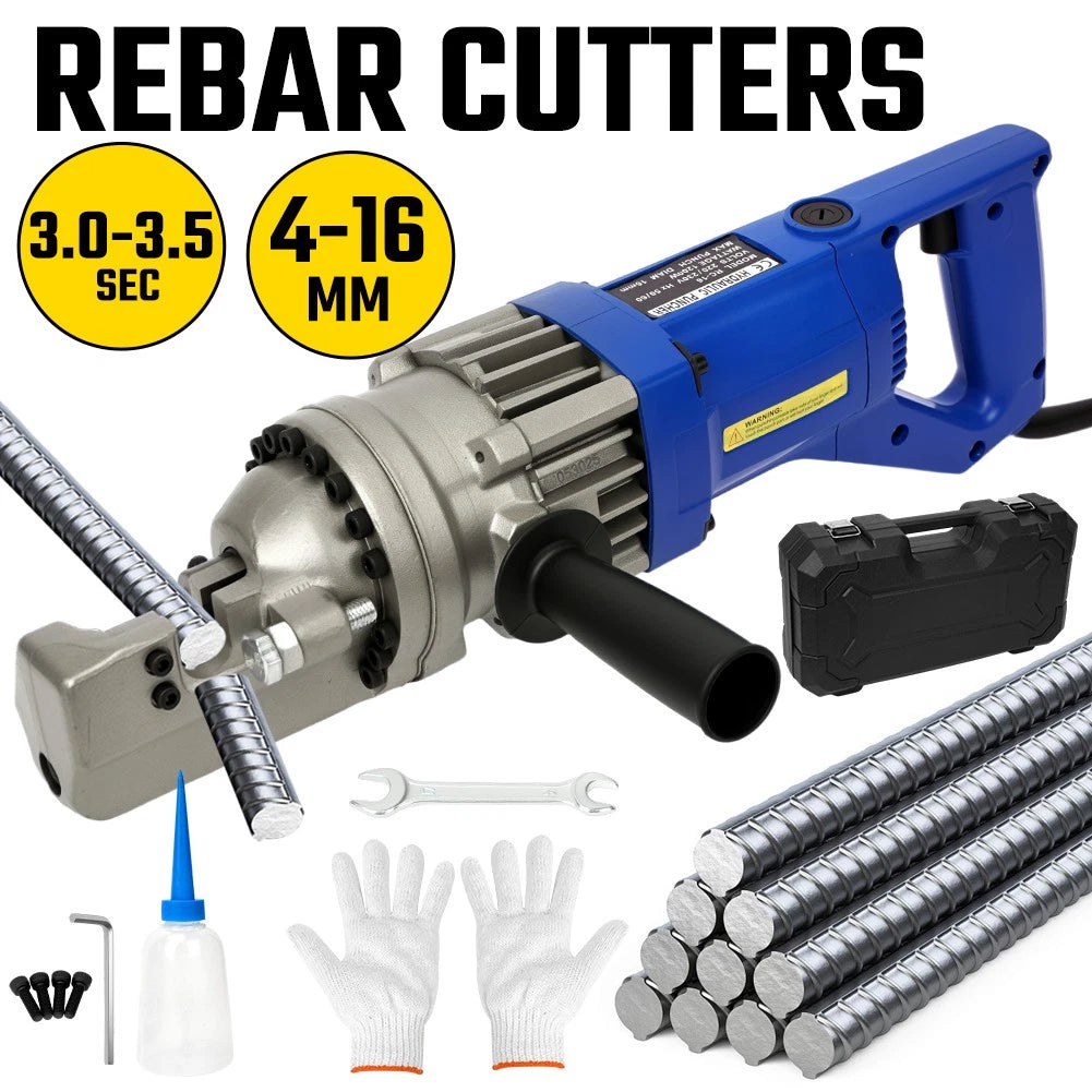 1200W Electric Hydraulic Rebar Cutter Cutting up to 5/8" 4-16mm 3-3.5 Sec AUS