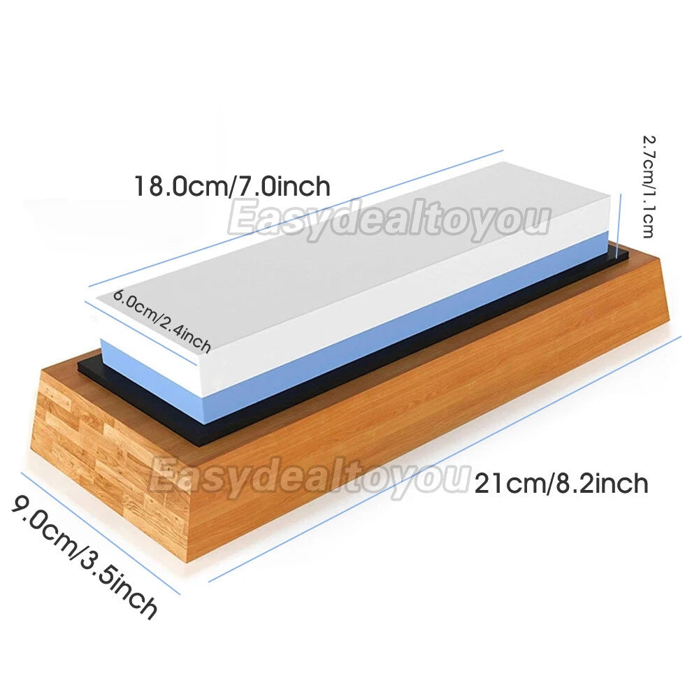 1000/6000 Grit Dual Whetstone Knife Sharpening Stone Water Wet Stone Sharpener A