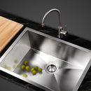 ✅Kitchen Sink 60X45CM Stainless Steel Basin Single Bowl Silver