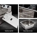 ✅Electric Commercial Deep Fryer Twin Frying Basket Chip Cooker Kitchen