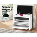 ✅ Shoe Rack Storage Cabinet Bench Organiser Storage Cupboard 3-tier White