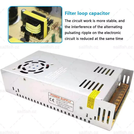 Power Supply Adapter Transformer Driver AC 240V To DC 12V 30A 360W AC/DC