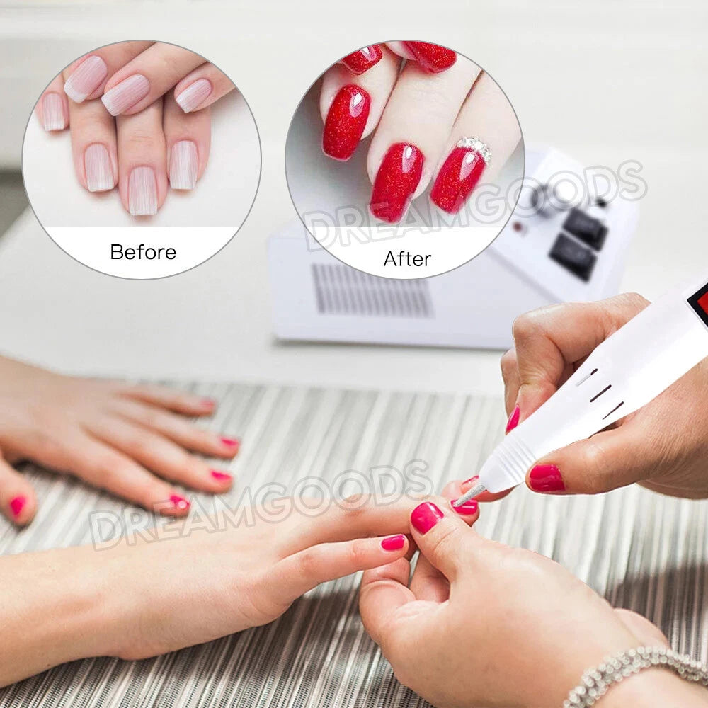 Electric Nail File Drill Tool AcrylicArt Pedicure Manicure Salon MachineBits Set