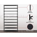 ✅ Shoe Rack Storage Cabinet Stackable Shelves Stand 10 Tiers Black
