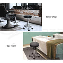 Round Salon Stool Swivel Barber Hair Dress Chair Hydraulic Lift PU Black
