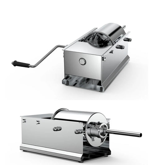 Horizontal 7L Sausage Filler Stuffer Stainless Steel Adjustable Salami