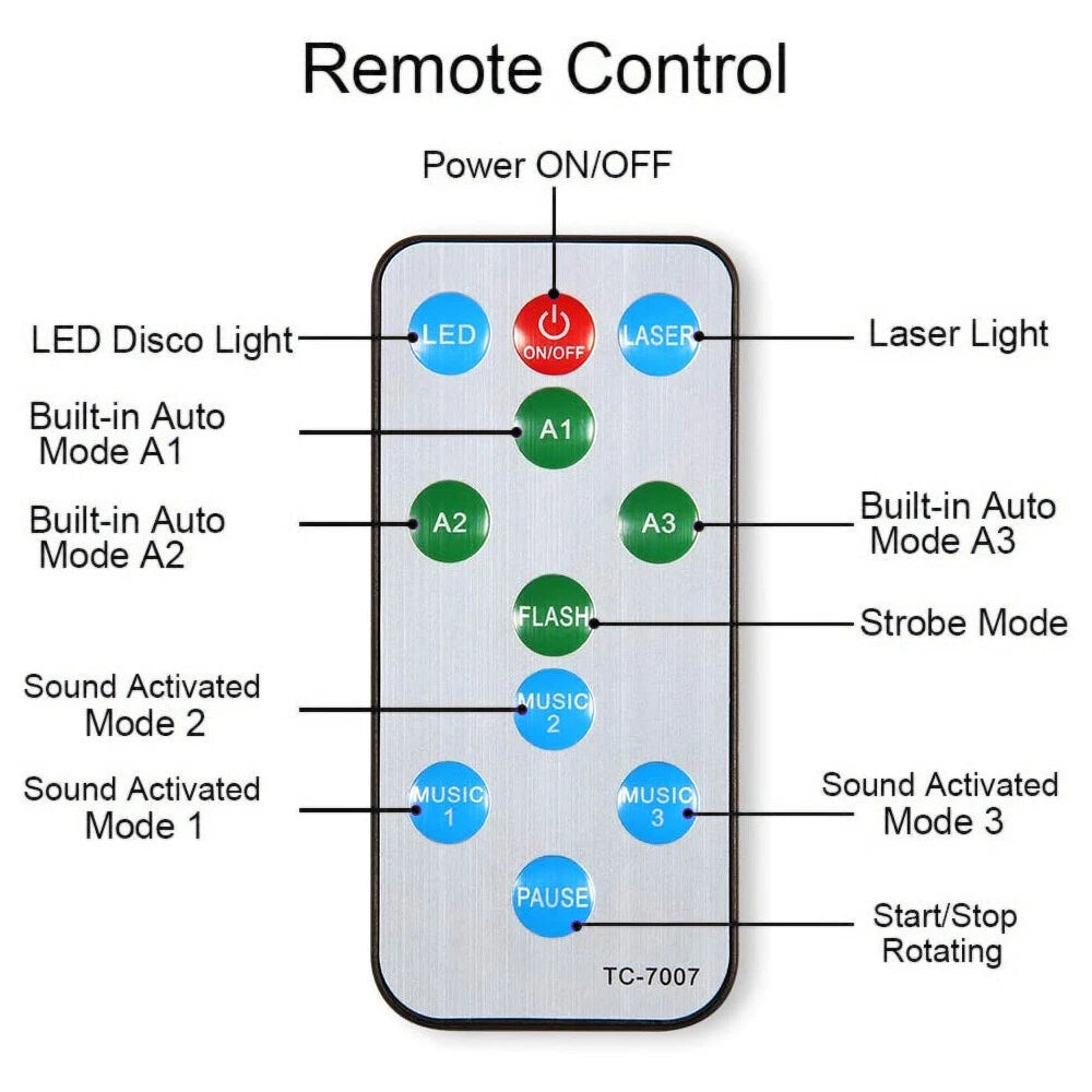 5V Laser Stage Disco Lights Party Lights LED RGB DJ Shows Projector Remote AUS