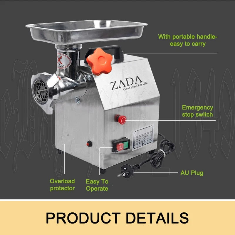 2200W Commercial Meat Grinder Electric Mincer Sausage Filler Maker 320kg/h AU