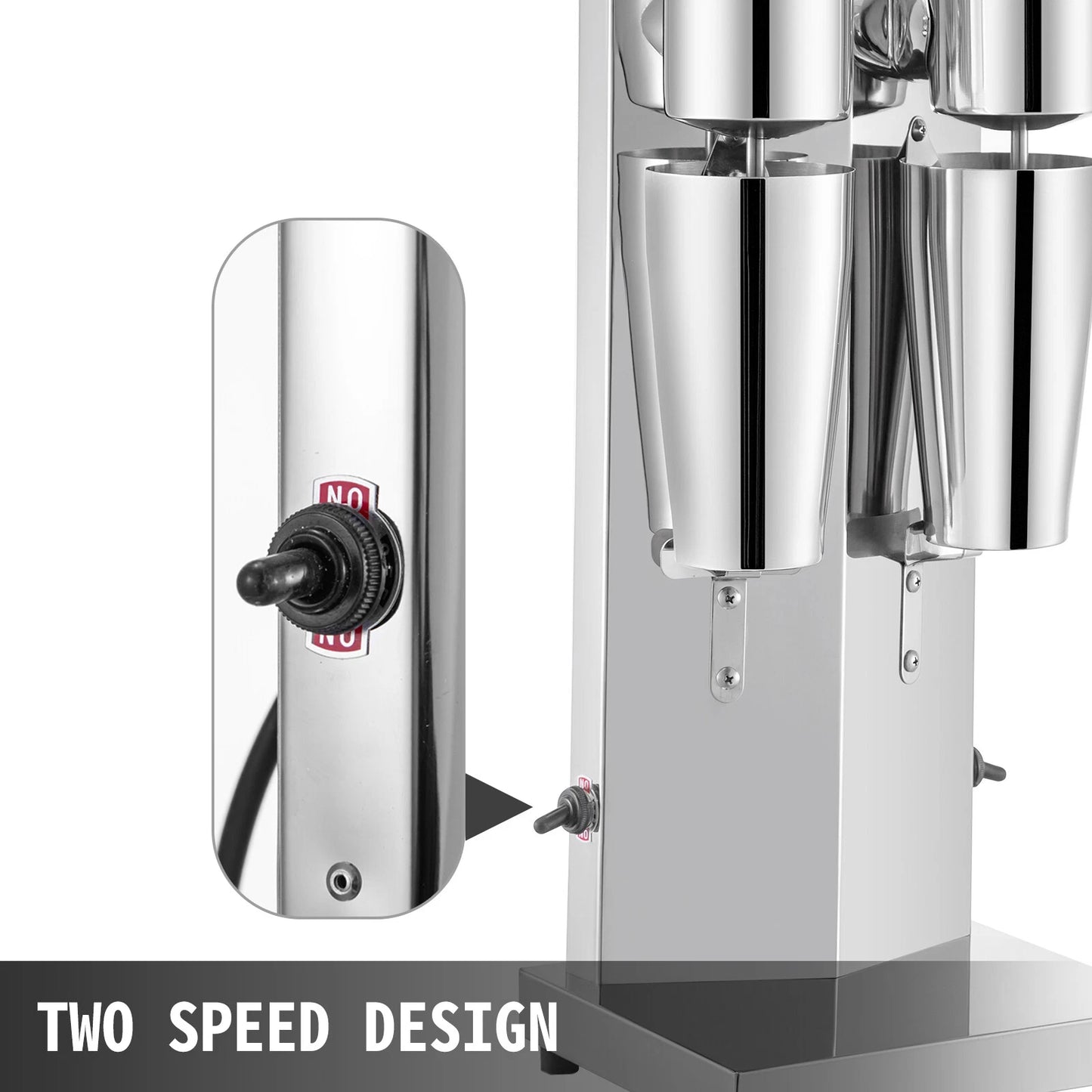 VEVOR Milkshake Maker Electric Milkshake Machine Double Head Stainless Steel