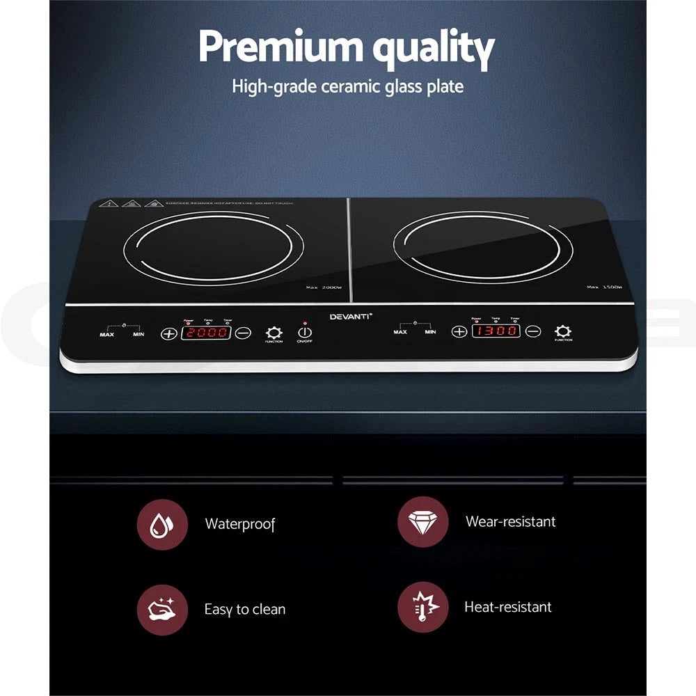 Electric Induction Cooktop 60cm Portable Kitchen Ceramic Glass Cooker