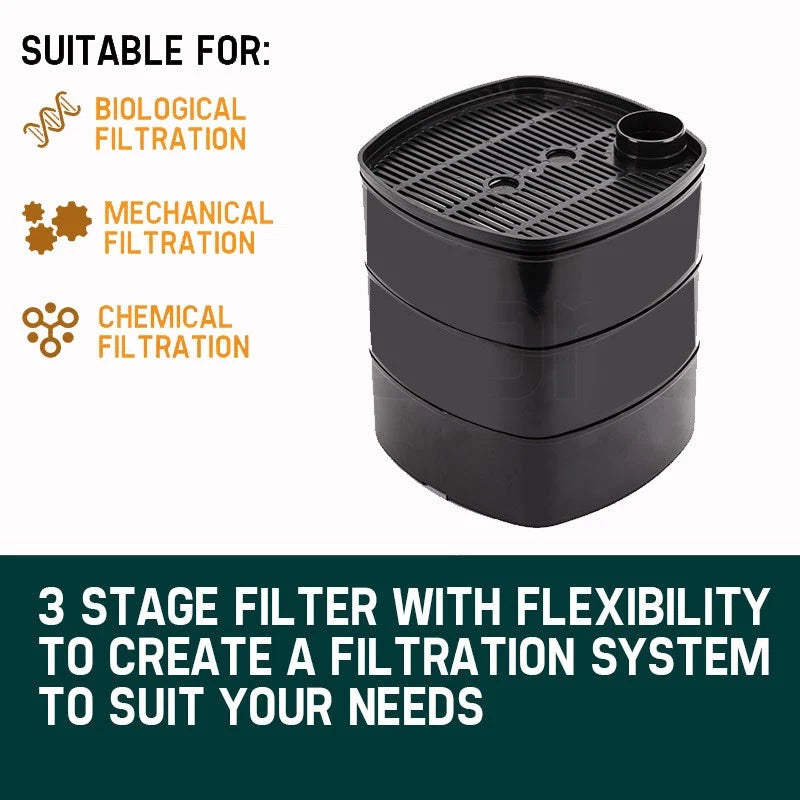 Aquarium External Canister Filter Aqua Fish Tank Pond Pump UV Light 1850 L/H