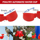 ✅10 Automatic Chicken Water Cup Waterer Poultry Drinking Bowl Feeder Drinker Tool