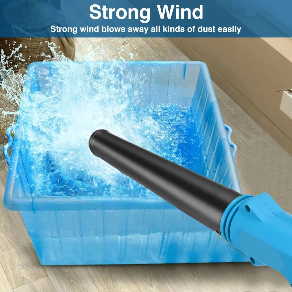 Cordless Leaf Blower Electric Handheld Dust Cleaner w/ Charger & Tube +2 Battery