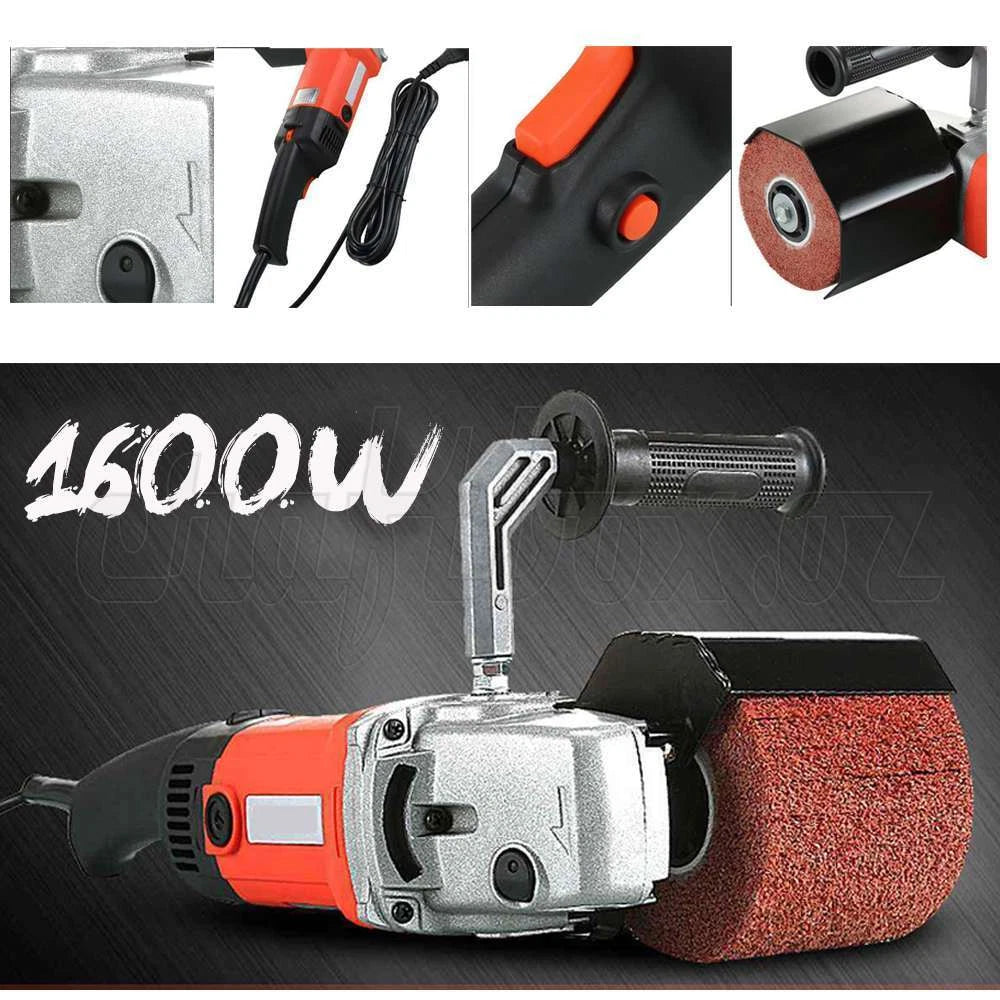 Electric Burnishing Polishing Drawing Machine Drum Sander 2 Grinding Wheel 1600w