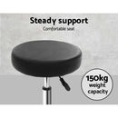 Round Salon Stool Swivel Barber Hair Dress Chair Hydraulic Lift PU Black