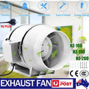 ✅8" Extractor Fan Duct Hydroponic Inline Exhaust Vent Industrial+Remote New