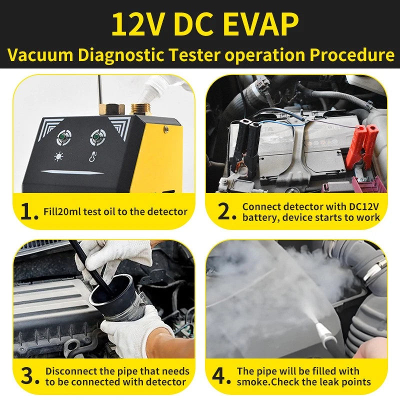 XRD-301 Automotive Smoke Machine Leak Detector EVAP Leak Tester Built-in AirPump