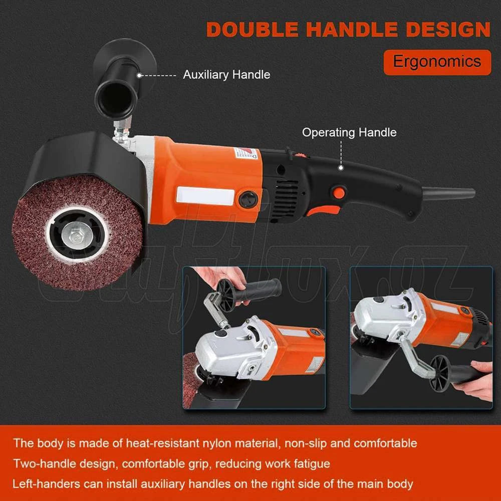 Electric Burnishing Polishing Drawing Machine Drum Sander 2 Grinding Wheel 1600w