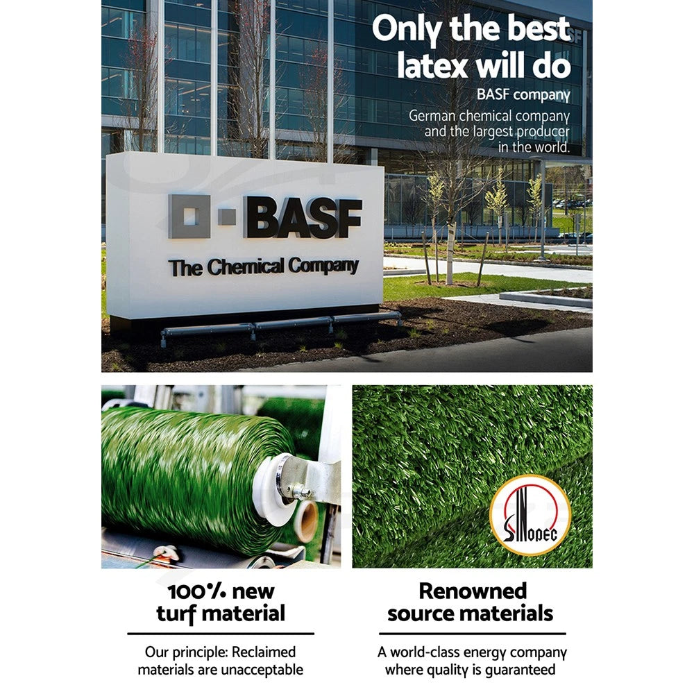 Synthetic Artificial Grass Fake Lawn Turf 1mx10m Plant Olive