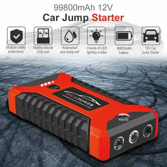 99800mAh Car Jump Starter Power Bank Pack Vehicle Battery Charger Engine Booster