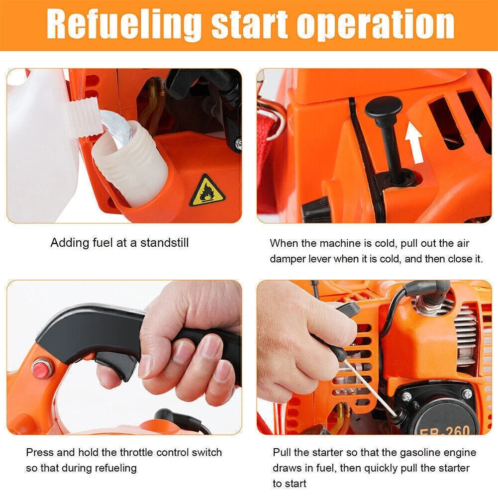 2-STROKE PETROL LEAF BLOWER 300KM AIR SPEED Light-weight unit under 5kg