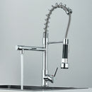 ✅Kitchen Mixer Taps 360° Swivel Pull Out Spout Spray Sink Faucet Brass