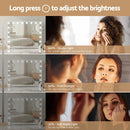 ✅Makeup Mirror 80x65cm Hollywood Vanity Mirrors w/ LED Light White Frame