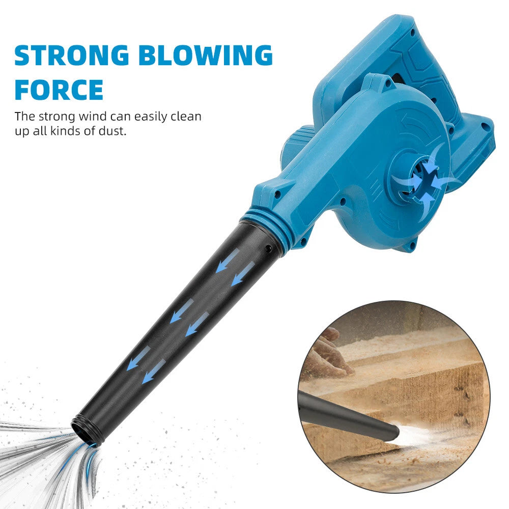 Cordless Leaf Blower Electric Handheld Dust Cleaner w/ Charger & Tube +2 Battery
