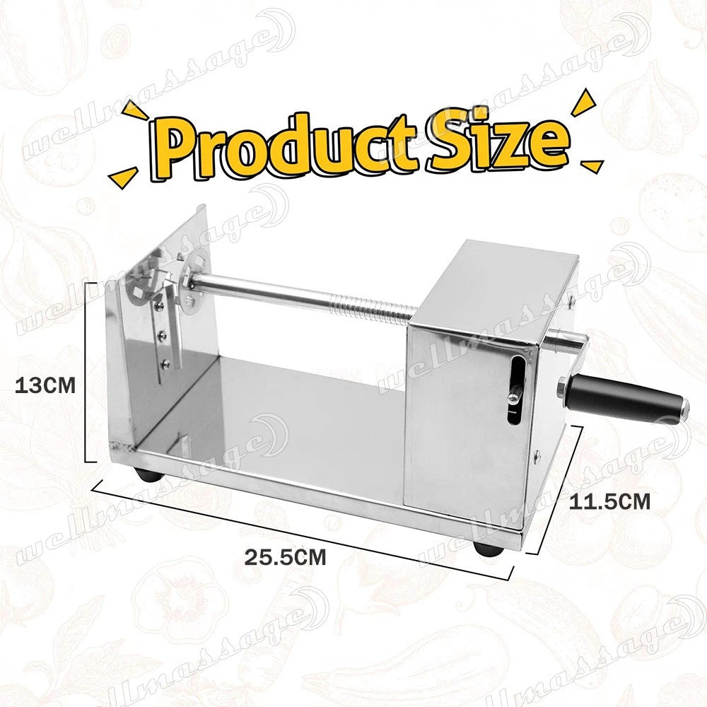 Stainless Steel Potato Twister Tornado Slicer Cutter Vegetable Spiral Machine AU