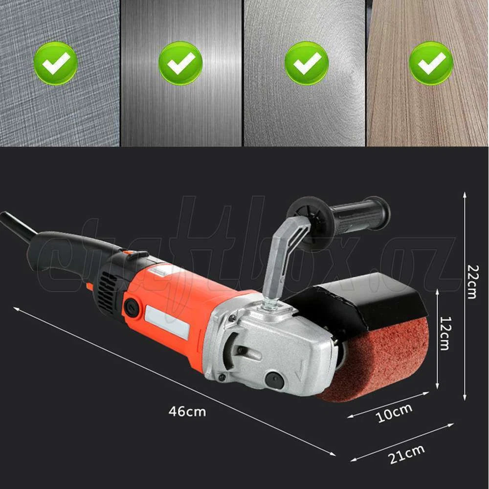Electric Burnishing Polishing Drawing Machine Drum Sander 2 Grinding Wheel 1600w
