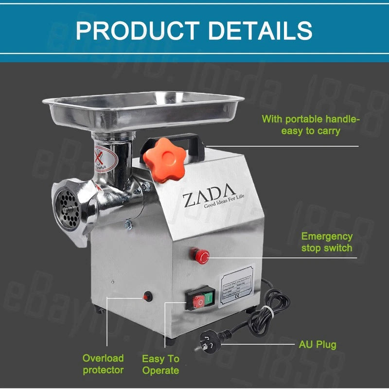 2200W Commercial Meat Grinder Electric Mincer Sausage Filler Maker 320kg/h
