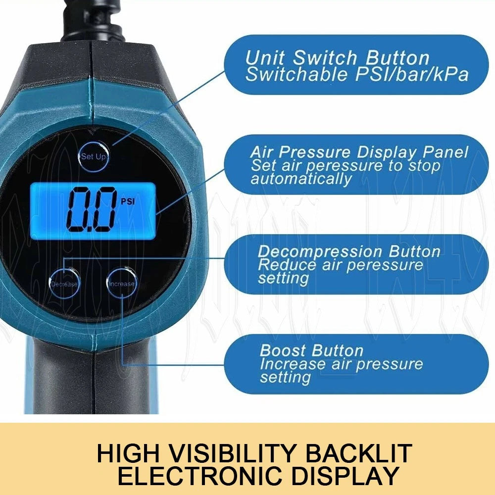 For Makita 18V Cordless Car Tyre Inflator Pump Air Compressor Battery Charger AU