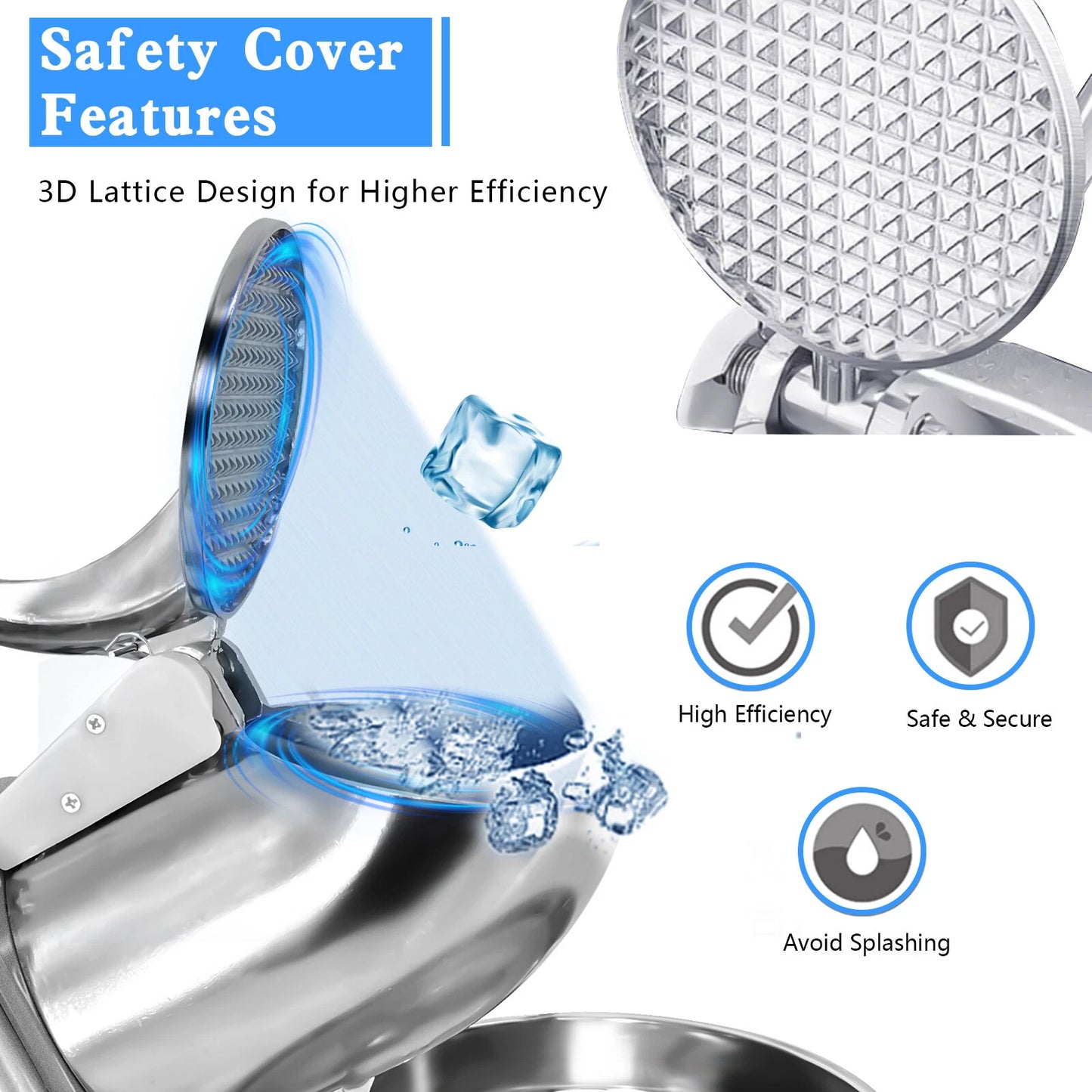 Electric Ice Crusher Shaver Snow Cone Maker Commercial Machine 250W