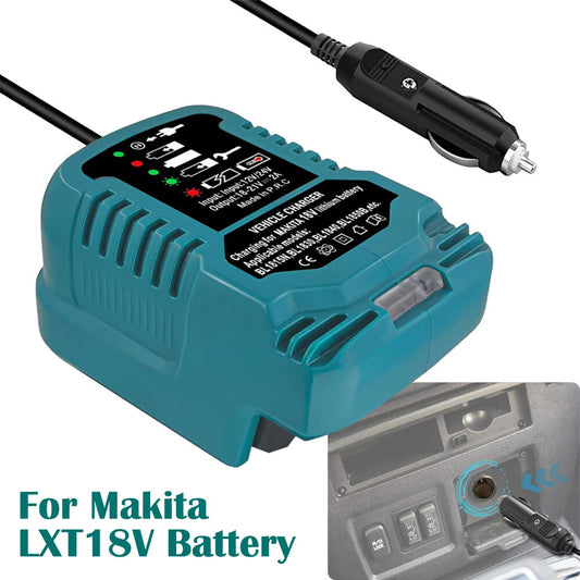 Car Charger for Makita 18V Battery Cigarette Lighter Plugs, 1/4 Size of DC18RC