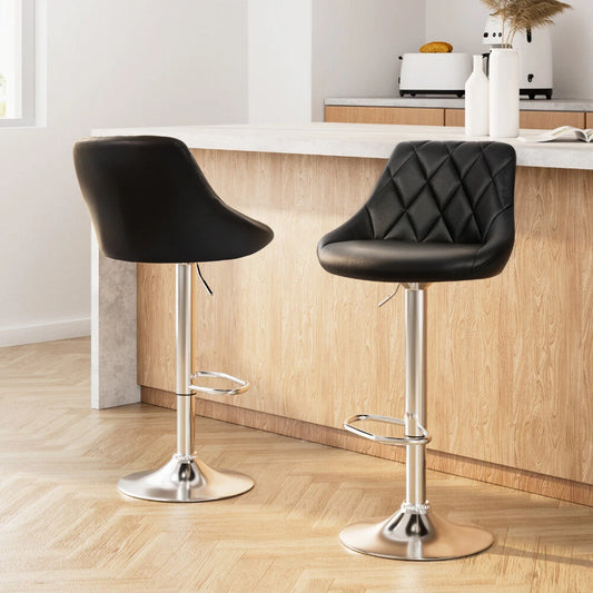 Elan Swivel Bar Stool - Black (Set of 2)