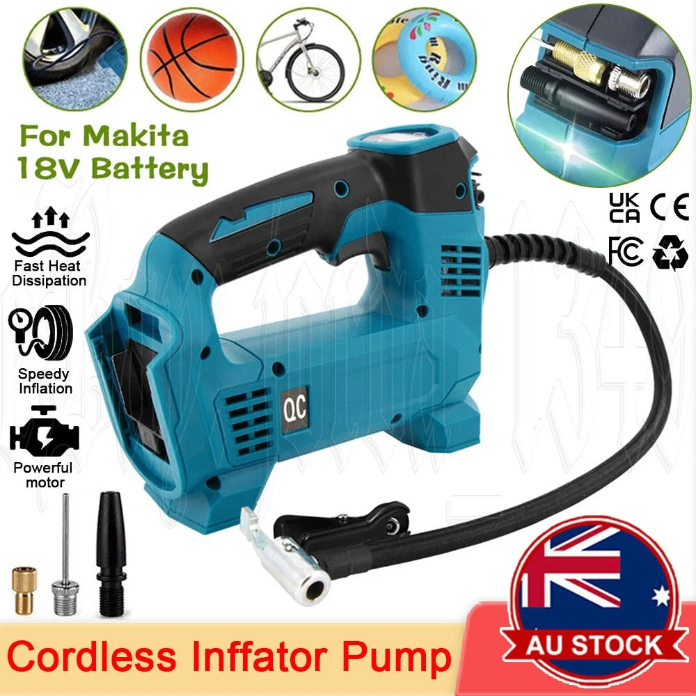 For Makita 18V Cordless Car Tyre Inflator Pump Air Compressor Battery Charger AU