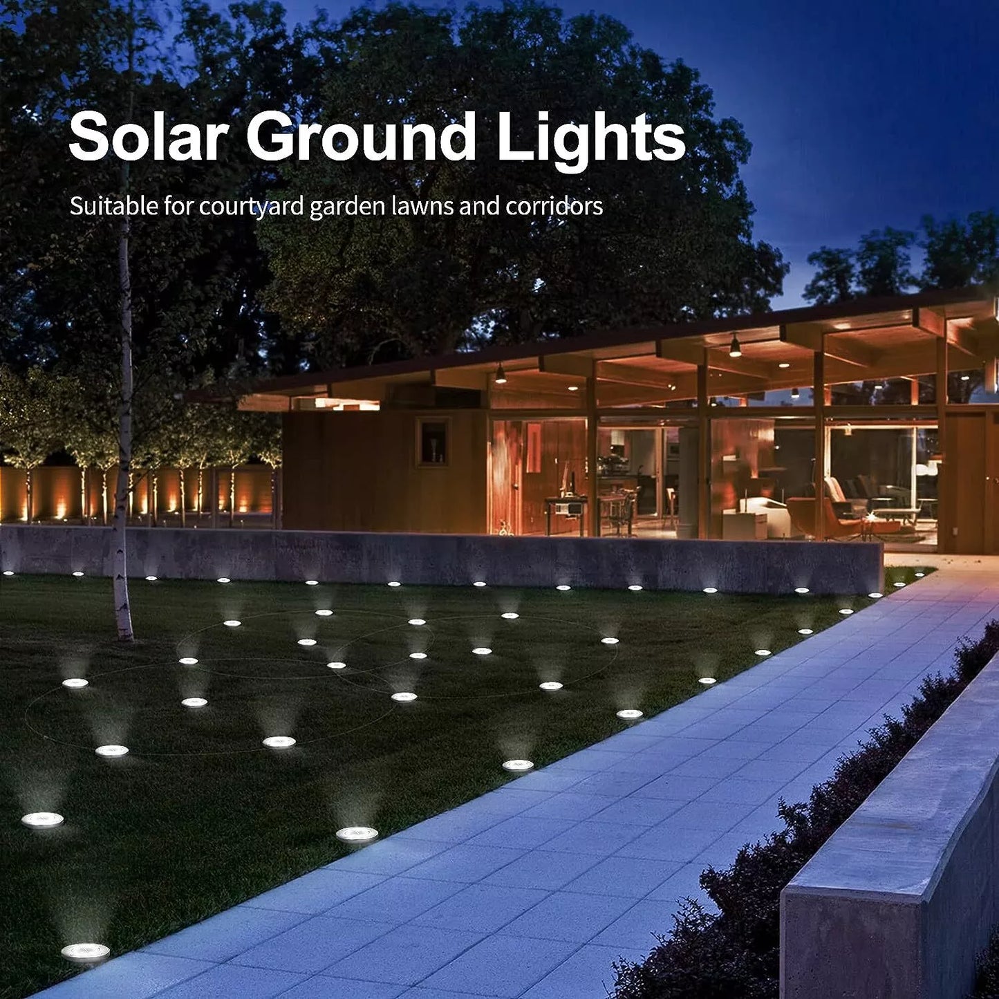 4pcs Inground Solar Garden Light 8 LED Buried Recessed Outdoor Deck Path AU