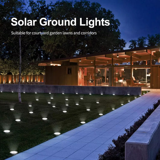 4pcs Inground Solar Garden Light 8 LED Buried Recessed Outdoor Deck Path AU