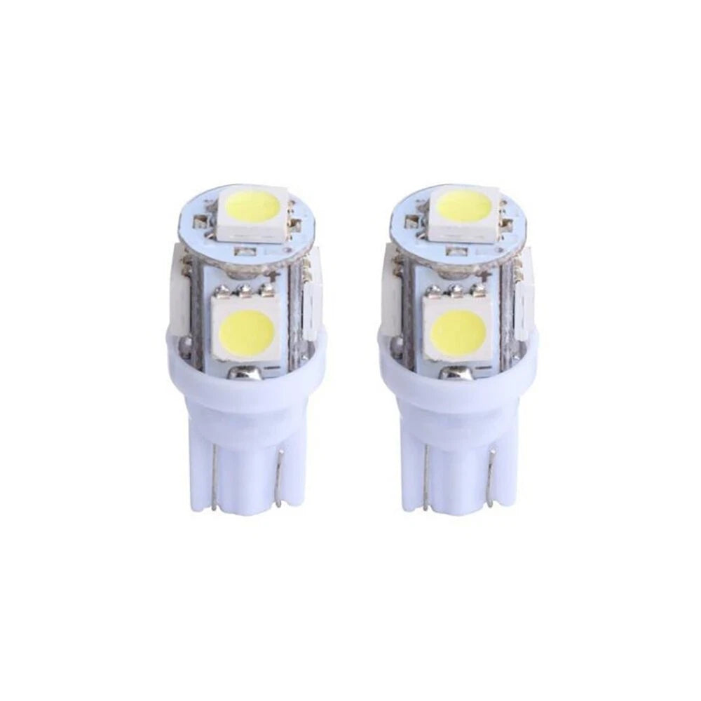 10 x White T10 194 168 SMD 5050 LED Car Wedge Tail Side Parking Light Globe 12V