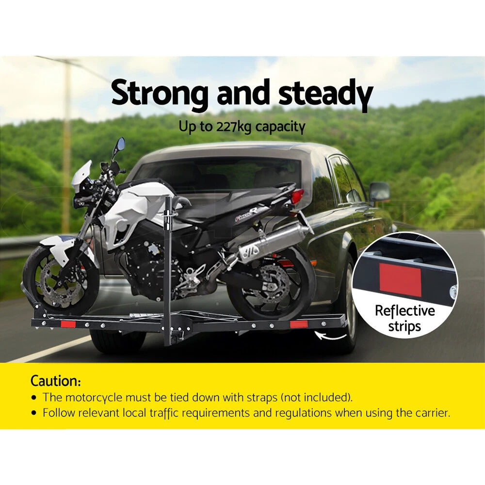 Motorcycle Motorbike Carrier Rack 2"Towbar Arm Rack Dirt Bike Ramp Steel