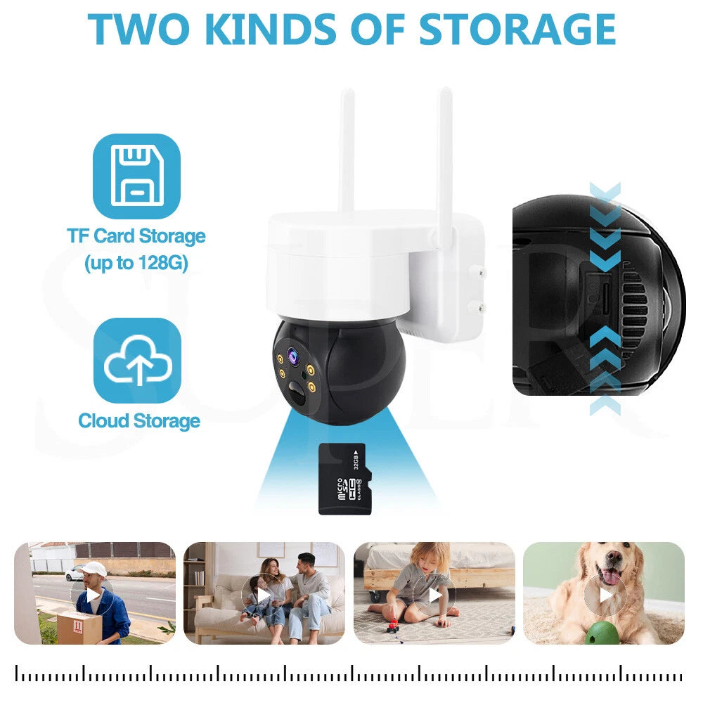 Solar Security Camera IP Battery Powered Outdoor Wireless WiFi CCTV PTZ Camera