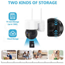 ✅Solar Security Camera IP Battery Powered Outdoor Wireless WiFi CCTV PTZ Camera