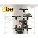 ✅Cat Tree Tower Scratching Post Scratcher 180cm Wood Condo House Toys Grey