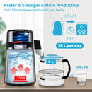 ✅4L Water Distiller 1.5L/H Distilled Water Filter Timing Dual-Temp Silver