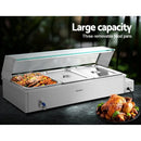 Commercial Food Warmer Bain Marie Electric Buffet Pan Stainless Steel